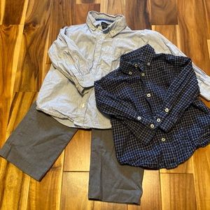 Boy’s Size 24 Months Formal Cotton Outfit Bundle: Gymboree Pants & 2 Shirts -EUC